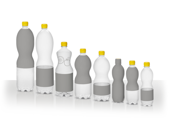 Pfanner Getränke PET-Sortiment Abbildung des Sortiments an PET-Flaschen zur Lohnabfüllung