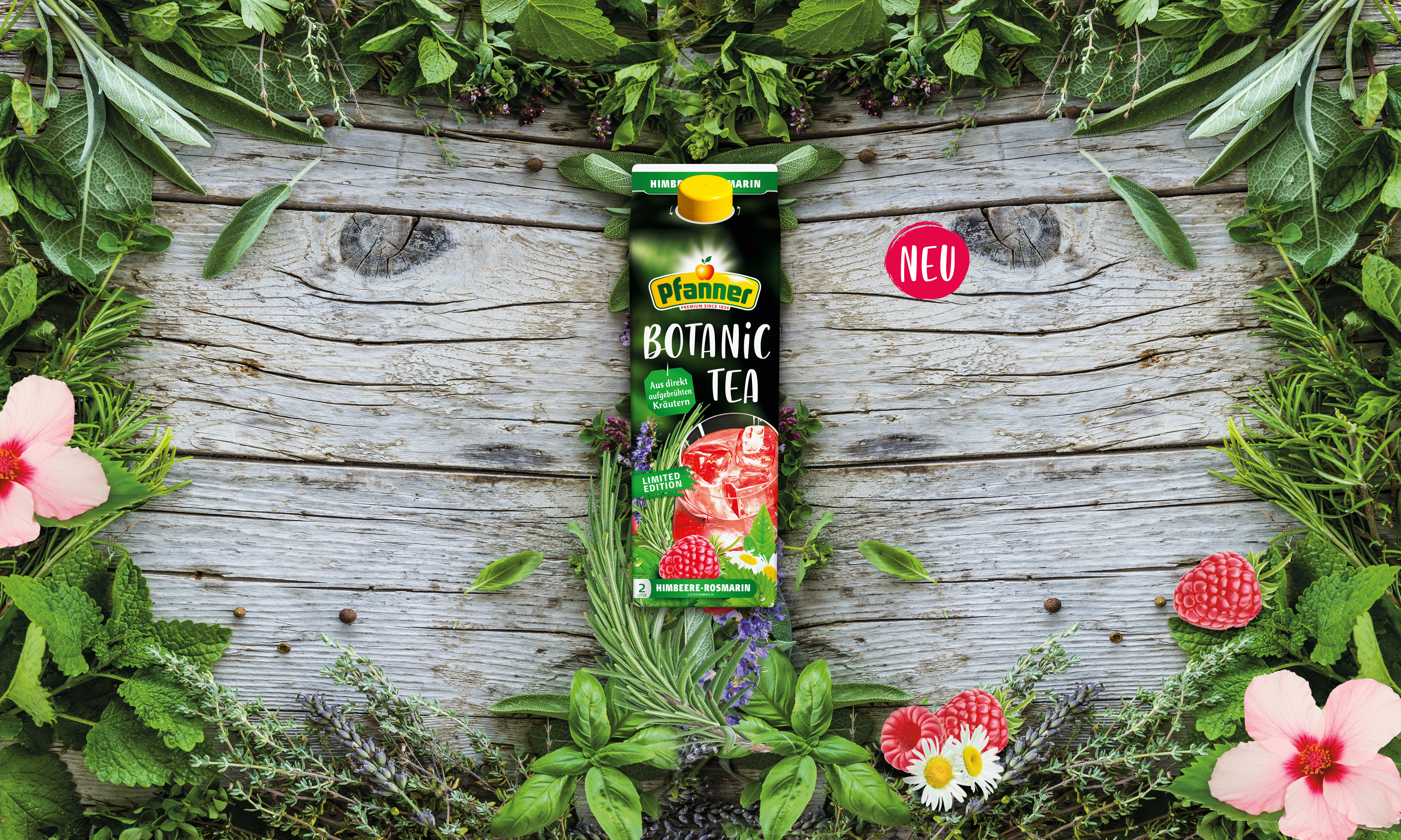 Pfanner Getränke Botanic Tea Pfanner Botanic Tea Himbeere-Rosmarin